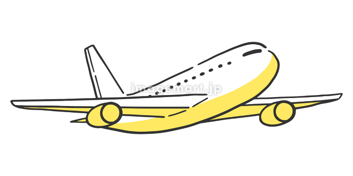 可愛い飛行機のイラスト - 空の乗り物無料素材 - チコデザ