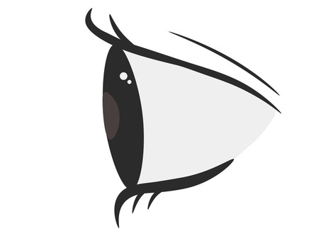 横を見る目イラスト無料イラスト・フリー素材なら「イラストAC」