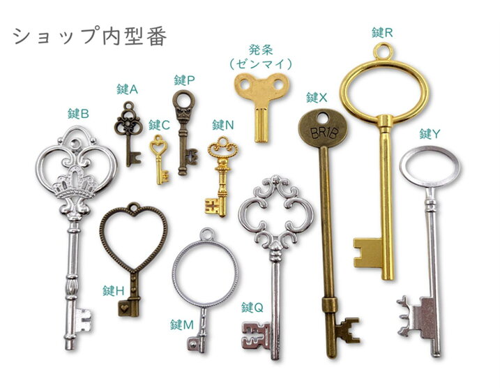 金銀えらべる鍵素材セット マスターキーつき-素材中心 InfinityPiles - BOOTH