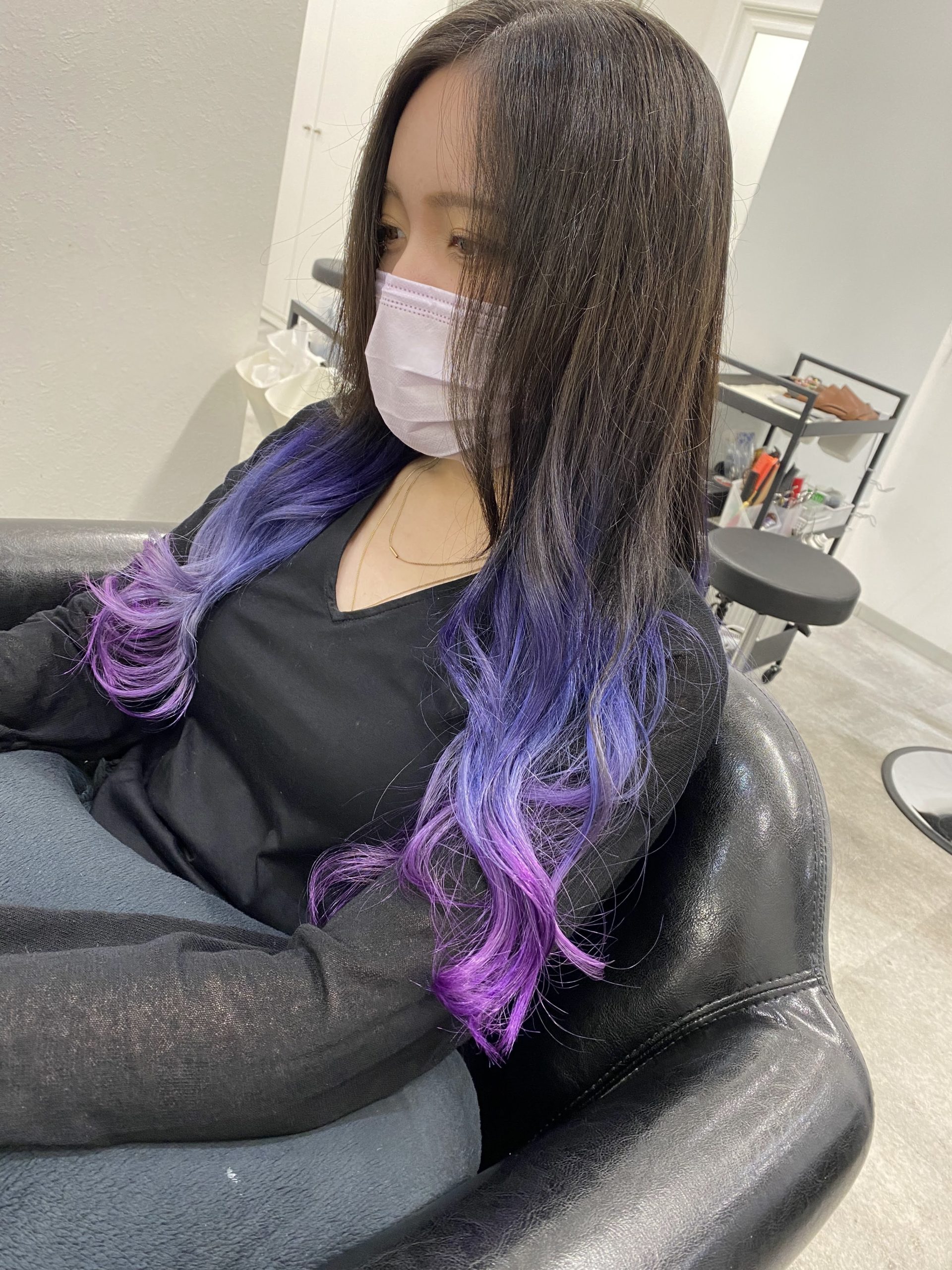 ハイトーンアッシュグレーカラー☆ミディアムボブ☆原宿 美容室