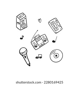 フリーイラストマイクのシルエットパブリックドメインQ：著作権フリー画像素材集