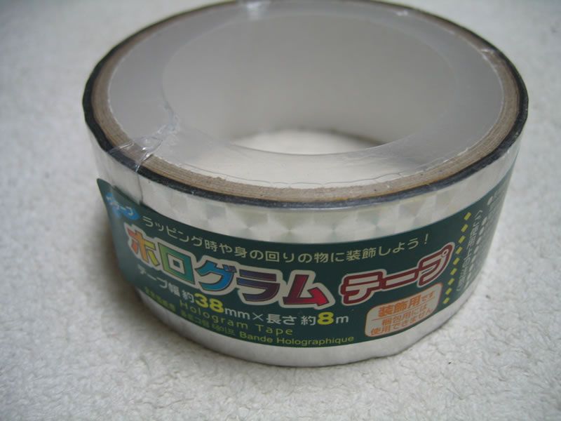 匿名配送 装飾用中古ホログラムテープ2種類×3色＋おまけ2本ダイソ