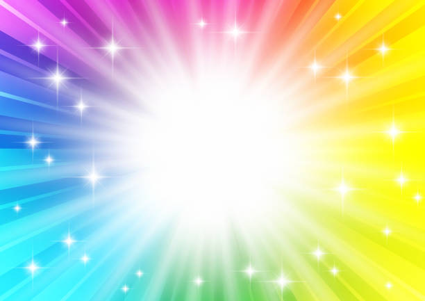 虹色の放射光の写真素材FYI05095948ストックフォトの Qlean Market キュリンマーケット