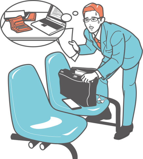 忘れ物注意の張り紙警告マークを描いた無料のテンプレート