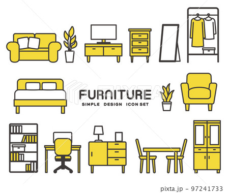 オシャレな本棚のイラストイラスト無料・かわいいテンプレート