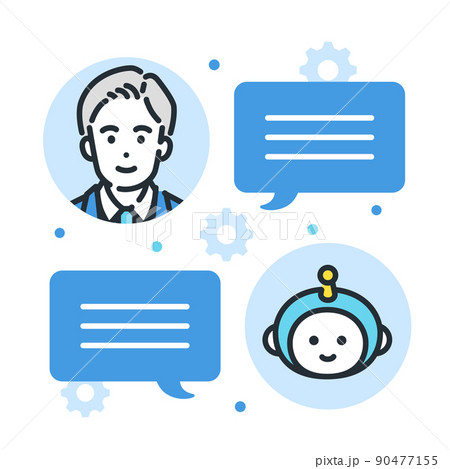 AIによる業務効率化や自動化のイメージイラスト無料のフリー素材 イラストエイト