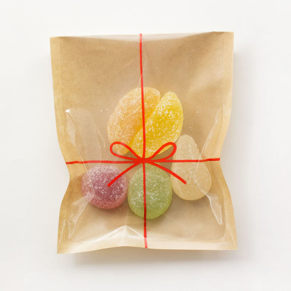 プレゼント用ラッピング材 袋 大透明袋＋リボン