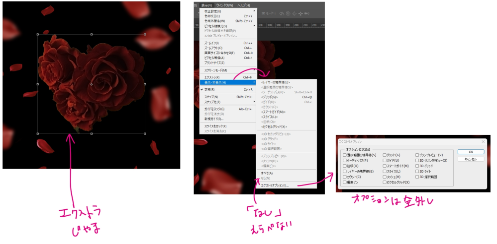 Photoshop バウンディングボックスの表示・非表示と使い方forフォトショ初心者S.Design.Labo