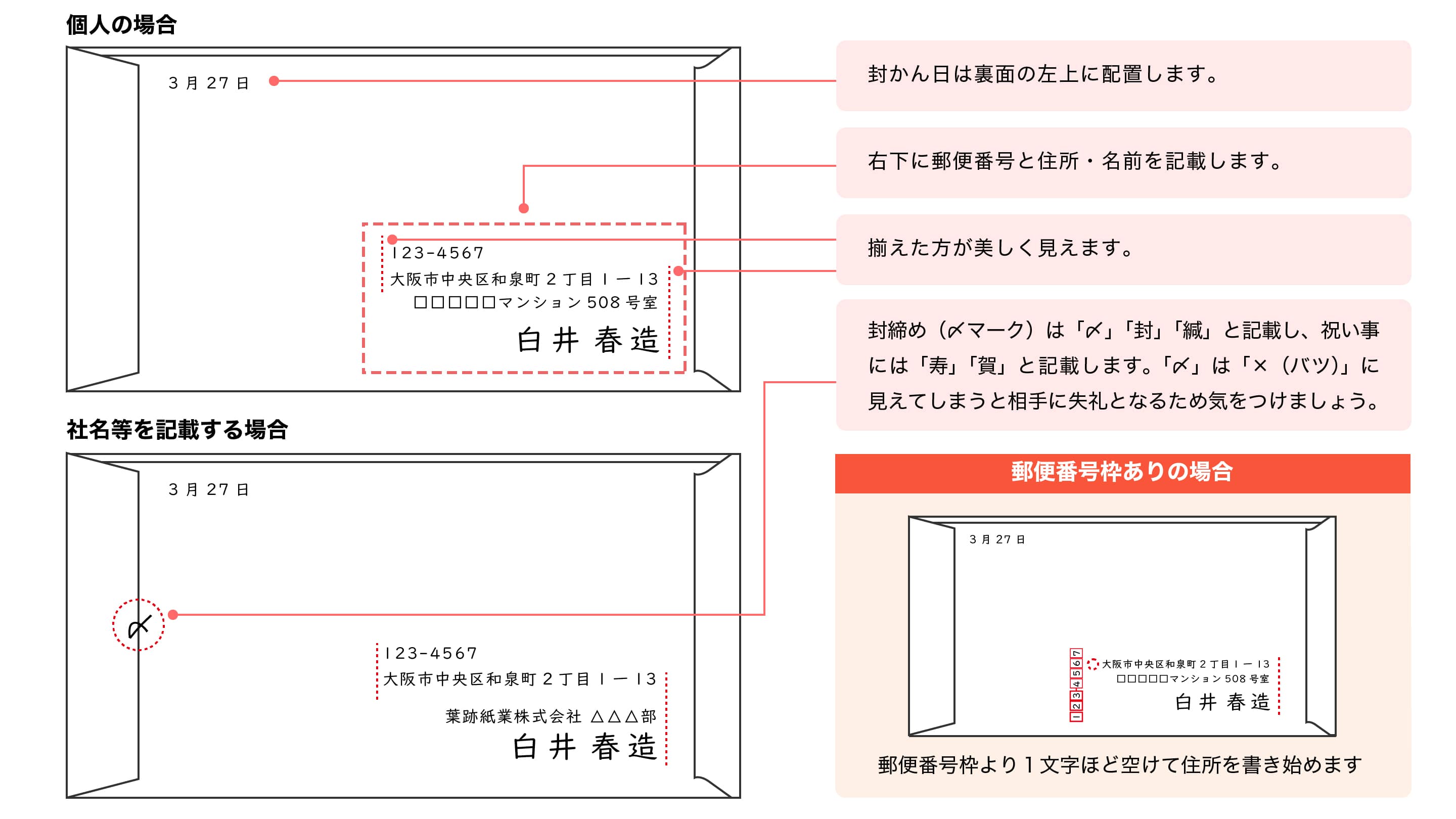 図解付き！ 封筒の正しい閉じ方を説明～封筒の種類別マナーとルール～書式の例文書き方コラムbizocean ビズオーシャン ジャーナル