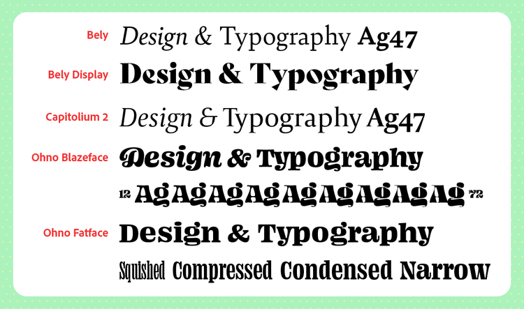 フォント 英書体のページ