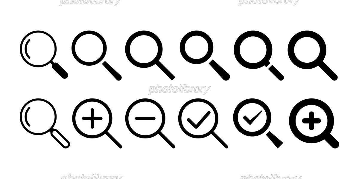 拡大鏡アイコン黒白い光ファイル インターネットに分離イラスト素材透過、PNGフリー画像ダウンロード - Pngtree