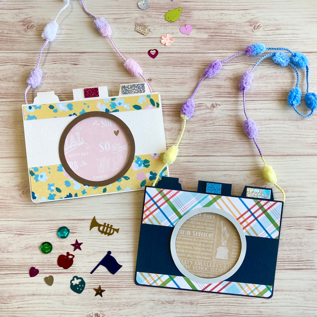 手作りアルバムに使える！8種類の仕掛けが作れる型紙セット ダウンロード販売HAPPY BIRTHDAYCRAFTS ハピバクラフト 〜誕生日の飾り付けや手作りメッセージカードのお店