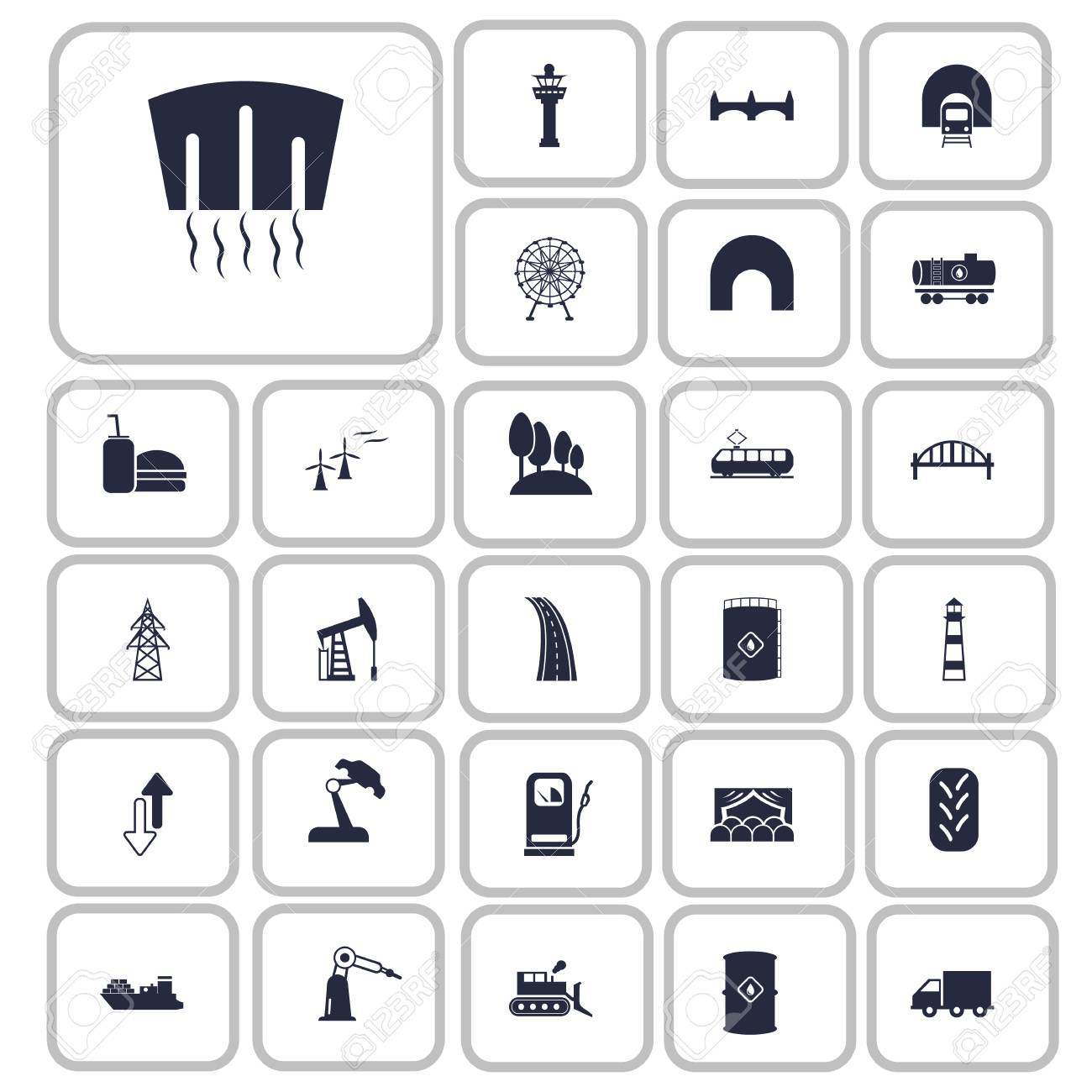 Infrastructure Icons setのイラスト素材46675761- PIXTA
