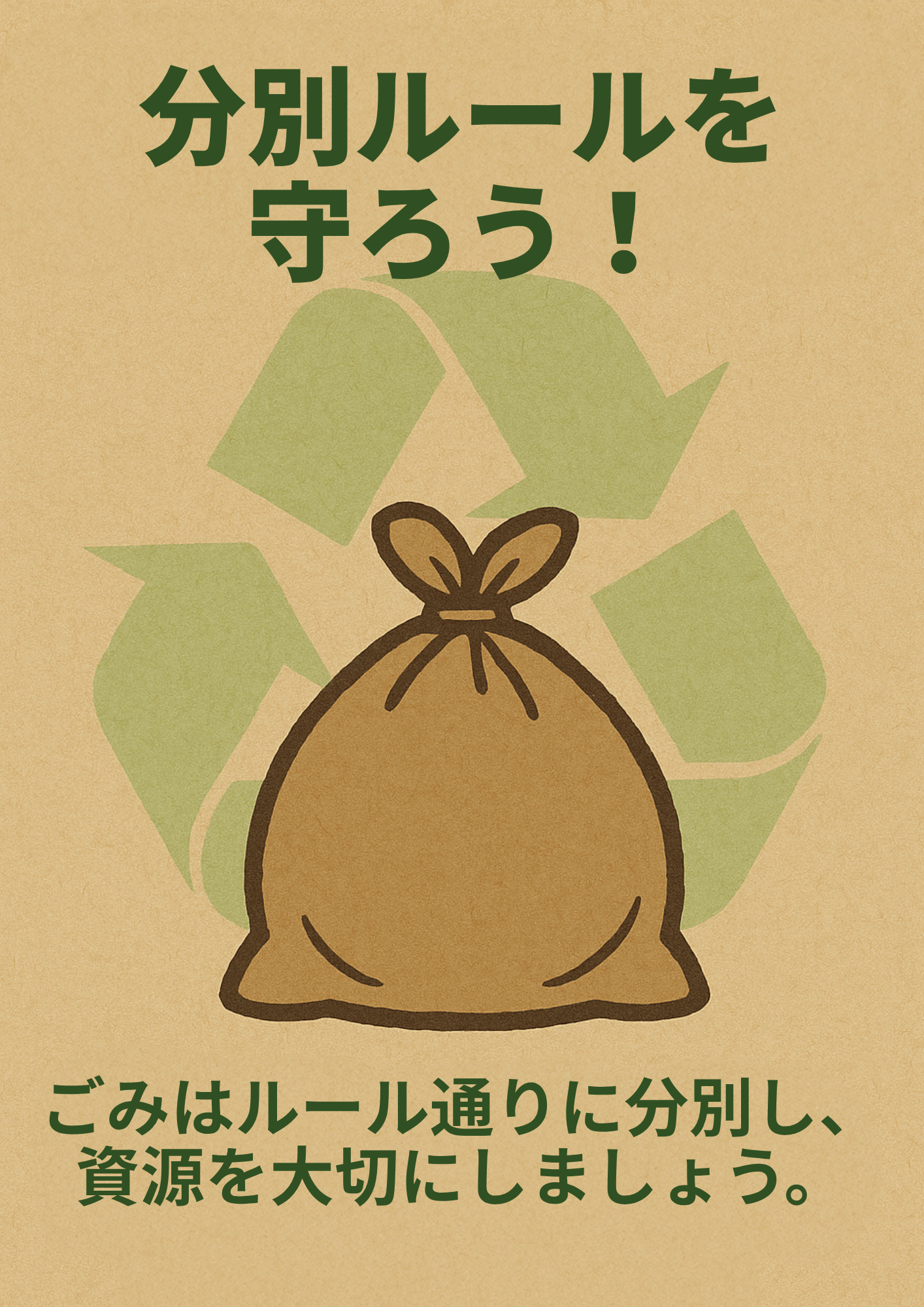 ごみ集積所掲示用ごみ出しルール周知用ミニポスターを配布します - 朝霞市