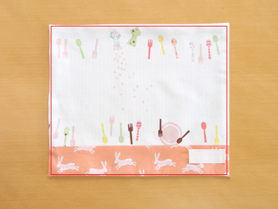 作り方☆「レース付きランチョンマット」切り替えあり裏地あり無料型紙工房ことろ