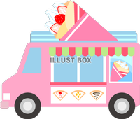 ハンバーガーを売るキッチンカーのイラスト - いらすと本舗