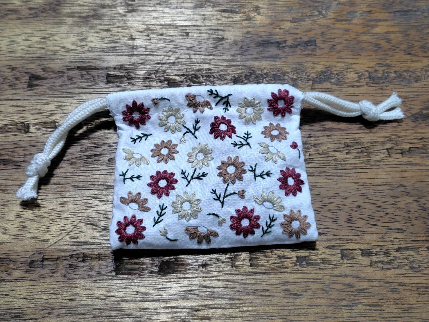 m*o様 刺繍フレーム刺繍作品の仕立て方 セリアの刺繍キットを