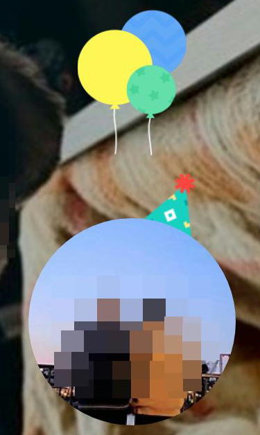 友達から送られてきたww 私のLINEアイコンに三角帽子がぴったり合いすぎてたらしく、「これ自分でつけた？？」って聞かれました🤣 違うよ、LINE の仕様だよww