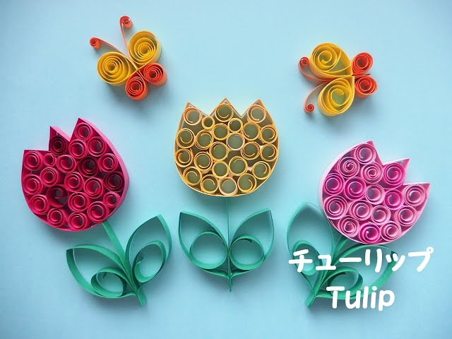 kimie gangi 春の壁面飾り 型紙で 超簡単「お花紙 ちょうちょ」butterfly蝶チョウチョかんたん作り方高齢者DIY