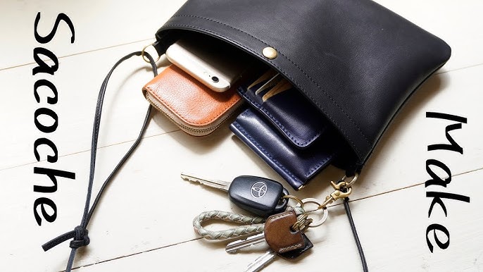 REN手作り・レザークラフトキットショルダーバッグ 結んで作るフリンジサコッシュ