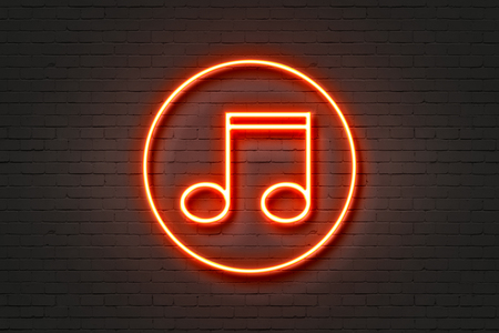 プリンター ネオン アイコン技術セットの要素のウェブサイト web デザイン モバイル アプリ情報グラフィックのレンガの壁に分離されたシンプルなアイコンPremiumベクトル素材