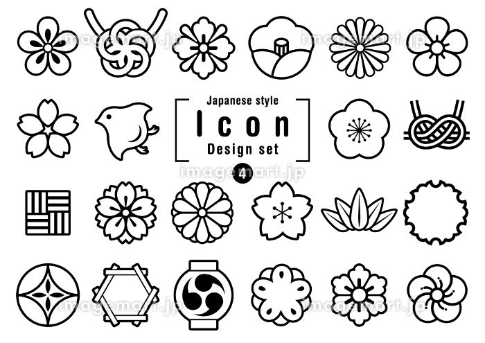 和風アイコンセット無料イラスト素材素材ラボ