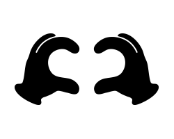 ハートの手400 無料画像