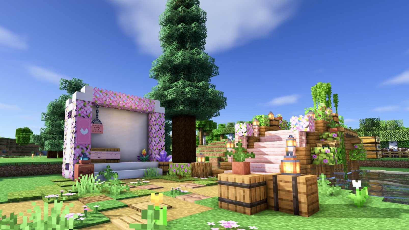 Minecraft おしゃれでかわいい看板の作り方 how toMinecraftマイクラマイクラ建築TikTok