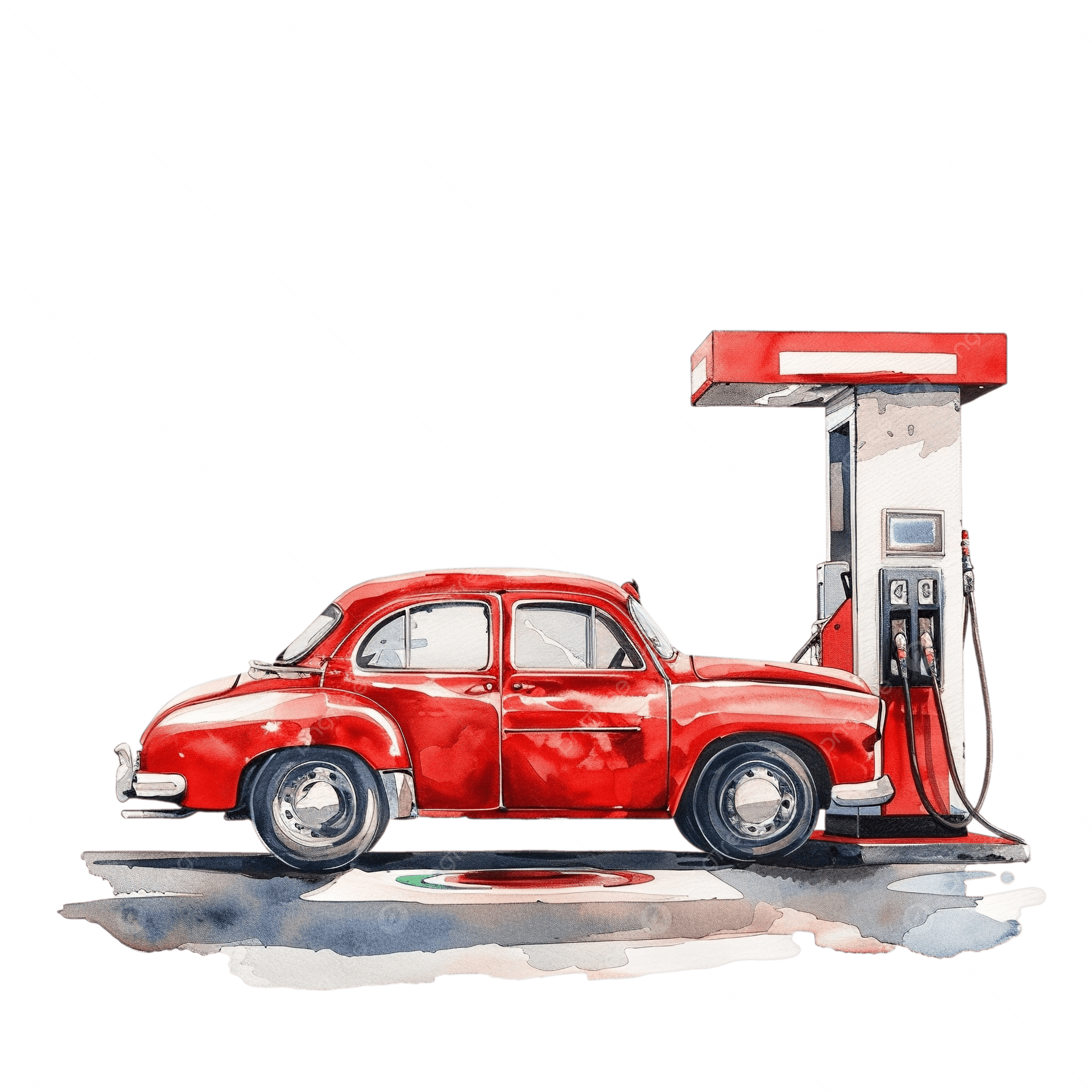 シンプルなお店のイラスト ガソリンスタンド 洗車機 給油機 人物のイラスト素材83962870- PIXTA