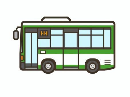 路線バスのイラスト02イラスト無料・かわいいテンプレート