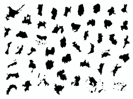 日本の47都道府県の地図のイラストかわいいフリー素材集 いらすとや