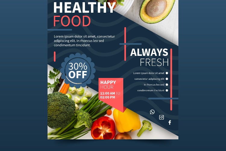 食品ポスター デザイン 無料ベクター＆イラスト 74440319