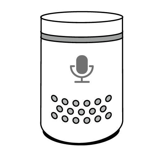 ステレオ無料のAi・PNG白黒シルエットイラスト