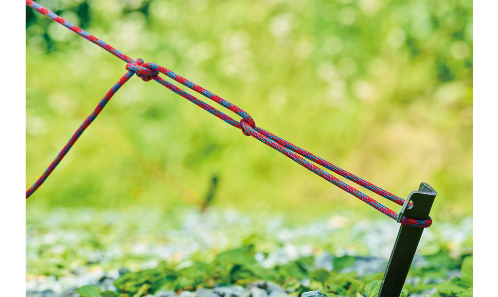 自在結び・トートラインヒッチの結び方！自在金具なしでガイロープを調整できる！山行こ