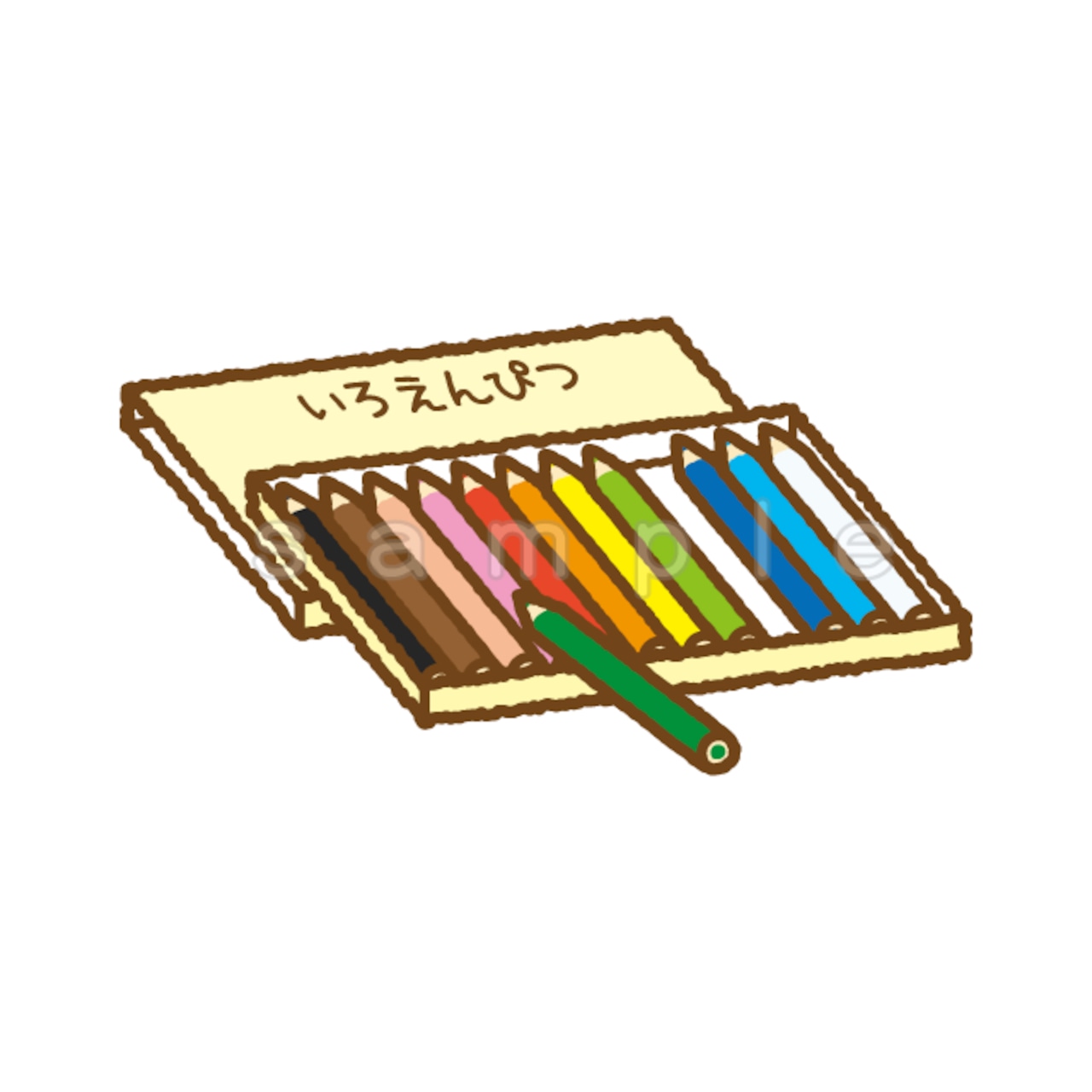 シンプルな消しゴム・文房具イラスト素材02イラスト無料・かわいいテンプレート