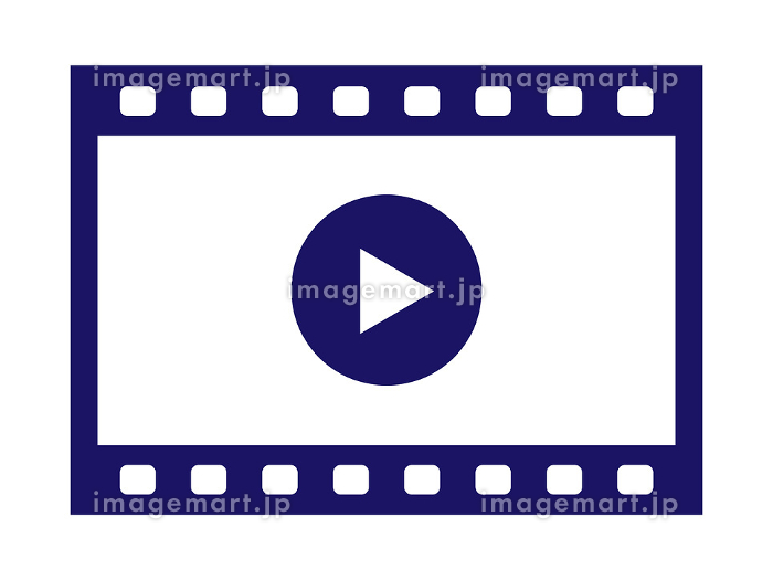 動画データ フォルダと再生ボタン のアイコンイラスト素材iconstock