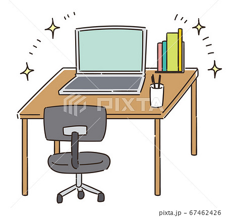 カフェテーブルと猫：イラスト無料