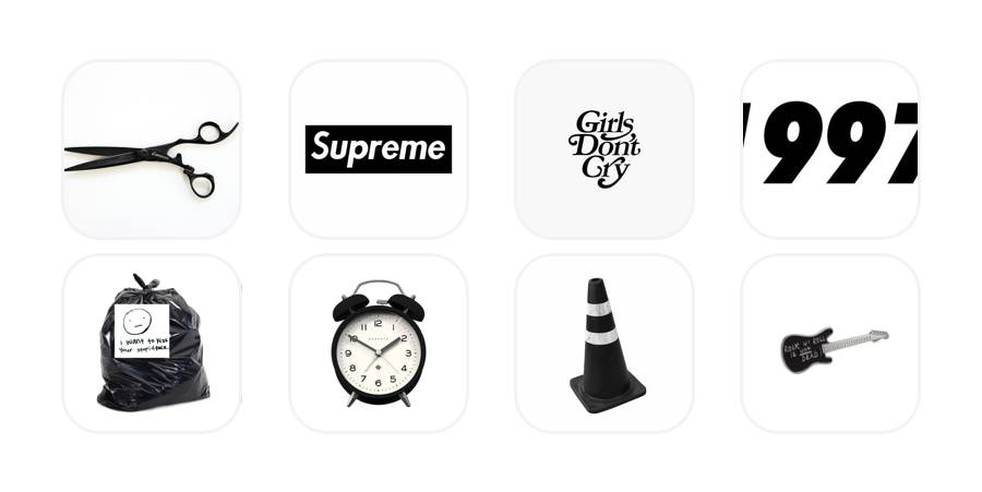 韓国風アイコン中学生モノトーン映えイラスト・フリー素材なら「シンテリ」