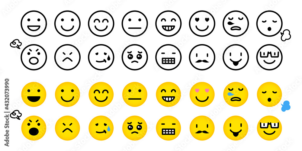 笑い顔 - アイコン3Dフリーイラスト素材