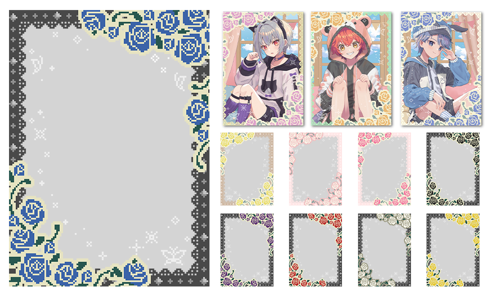 手書き風チェキフレーム全13種AOmaterial:フリー素材配布サイト