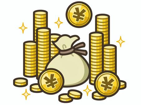 コイン・金貨無料イラスト＆かわいいフリー素材集 ねこ画伯コハクちゃん