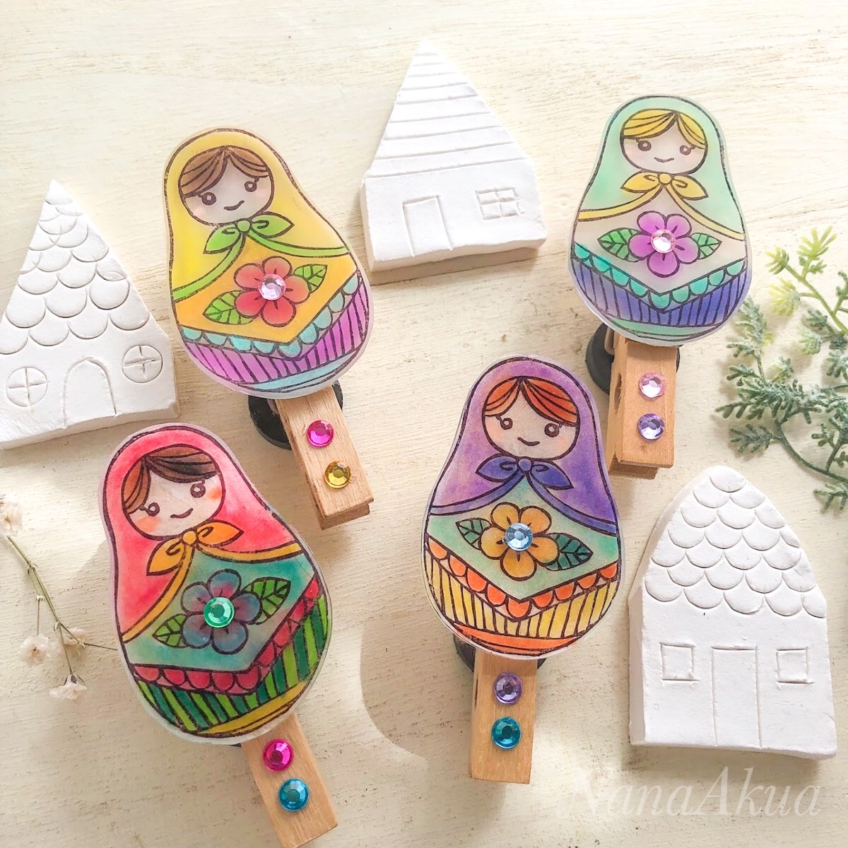 100均のプラバンで作る☆立体フラワーのアクセサリーPuChiMaぷちま