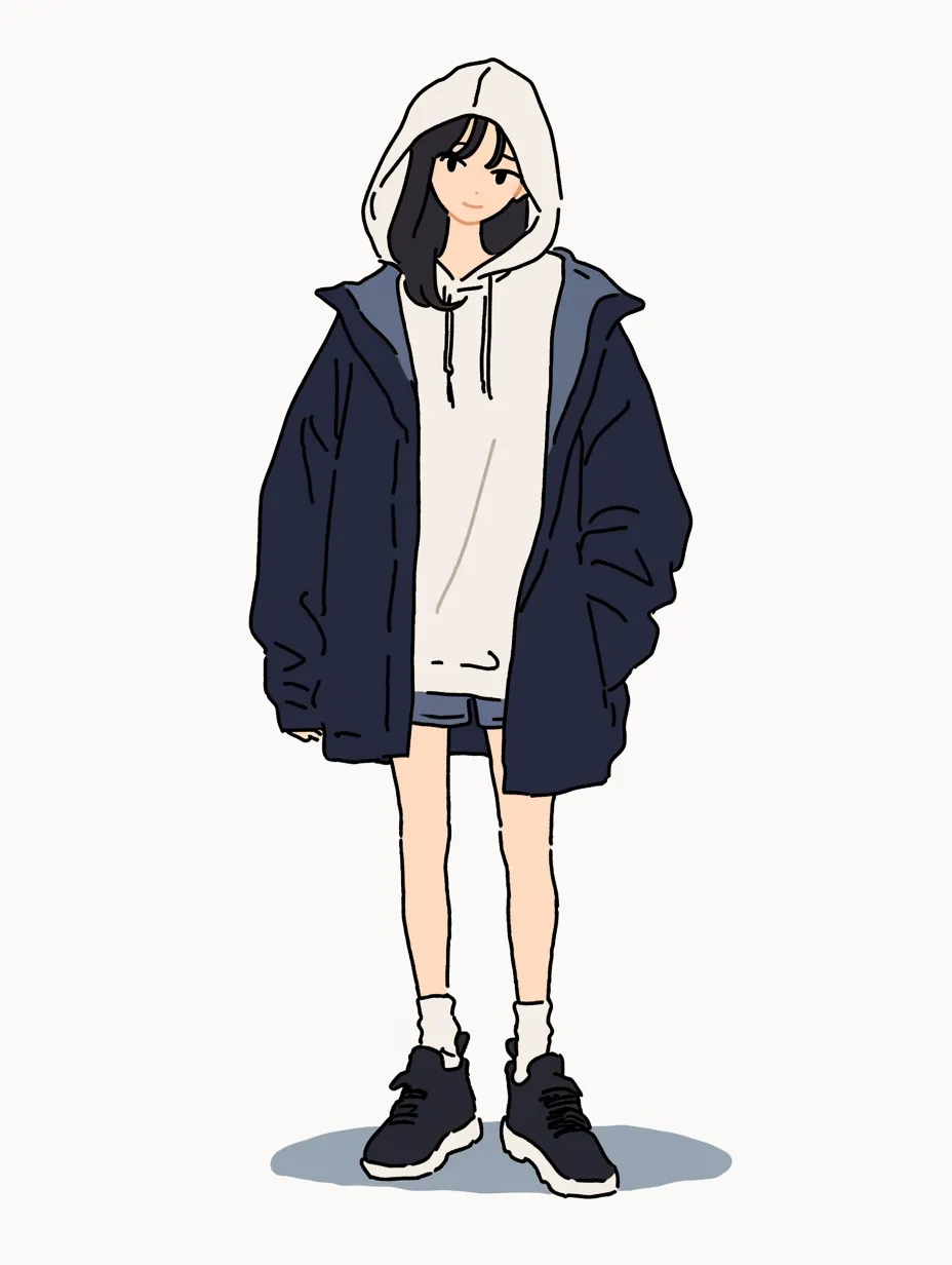 簡単なパーカーの描き方 - もちまりるのブログ