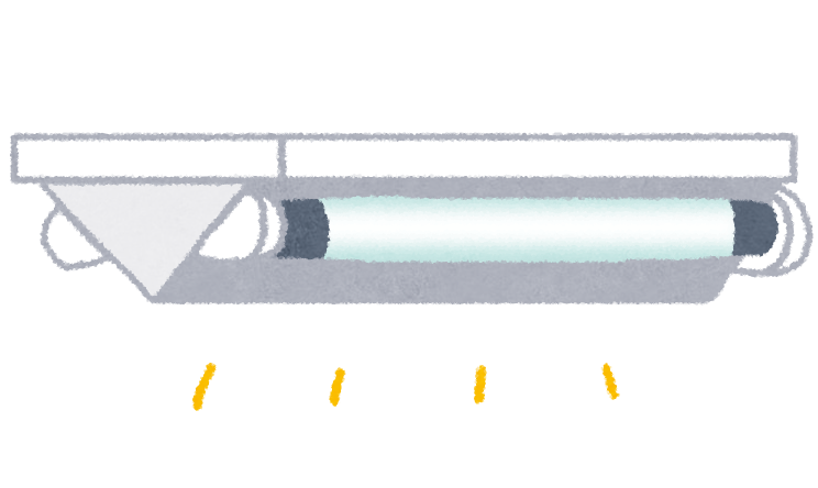 蛍光灯シルエット イラストの無料ダウンロードサイト「シルエットAC」