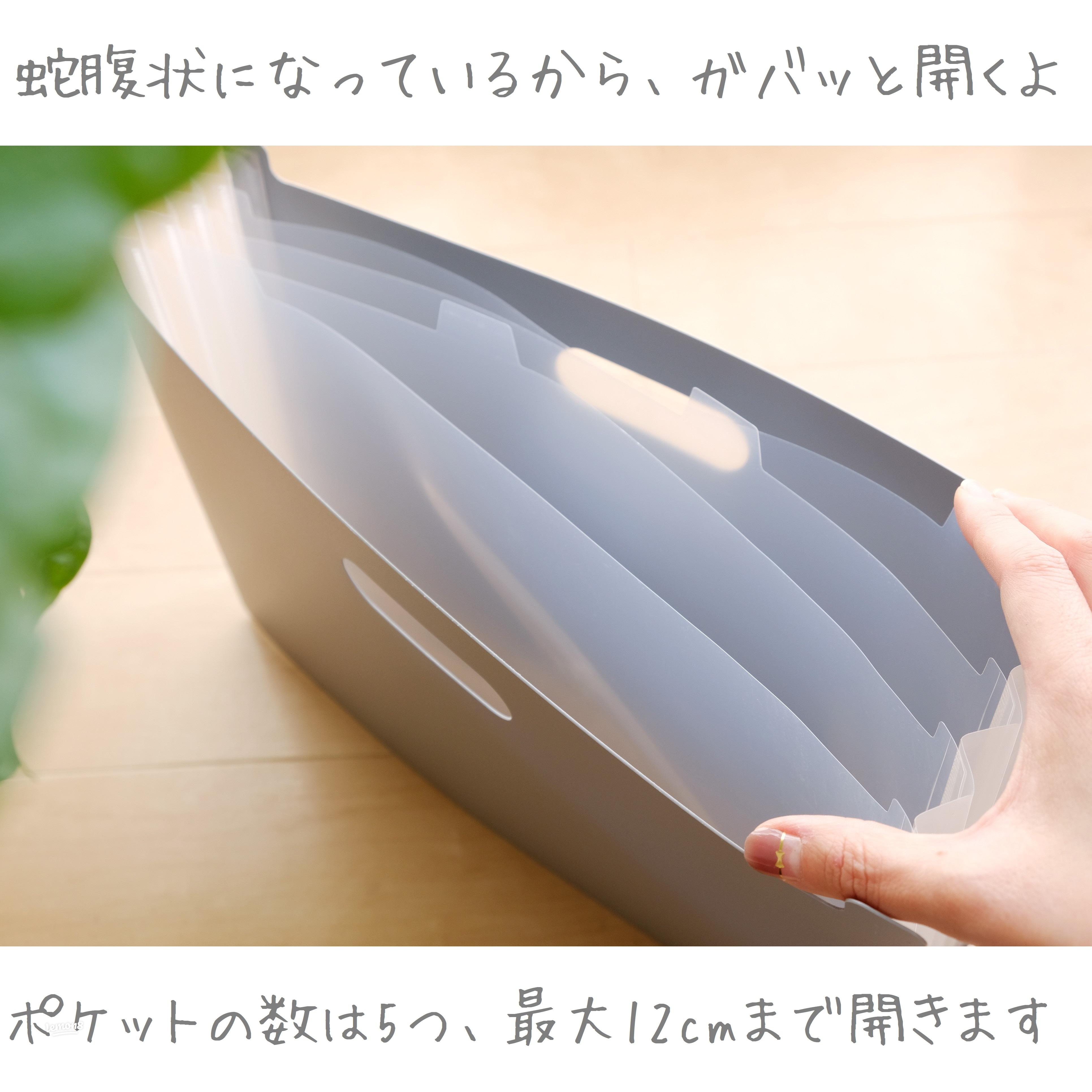 100均「A5ファイルスタンド」の商品情報とサイズ・収納例。セリアで販売 4973430022750