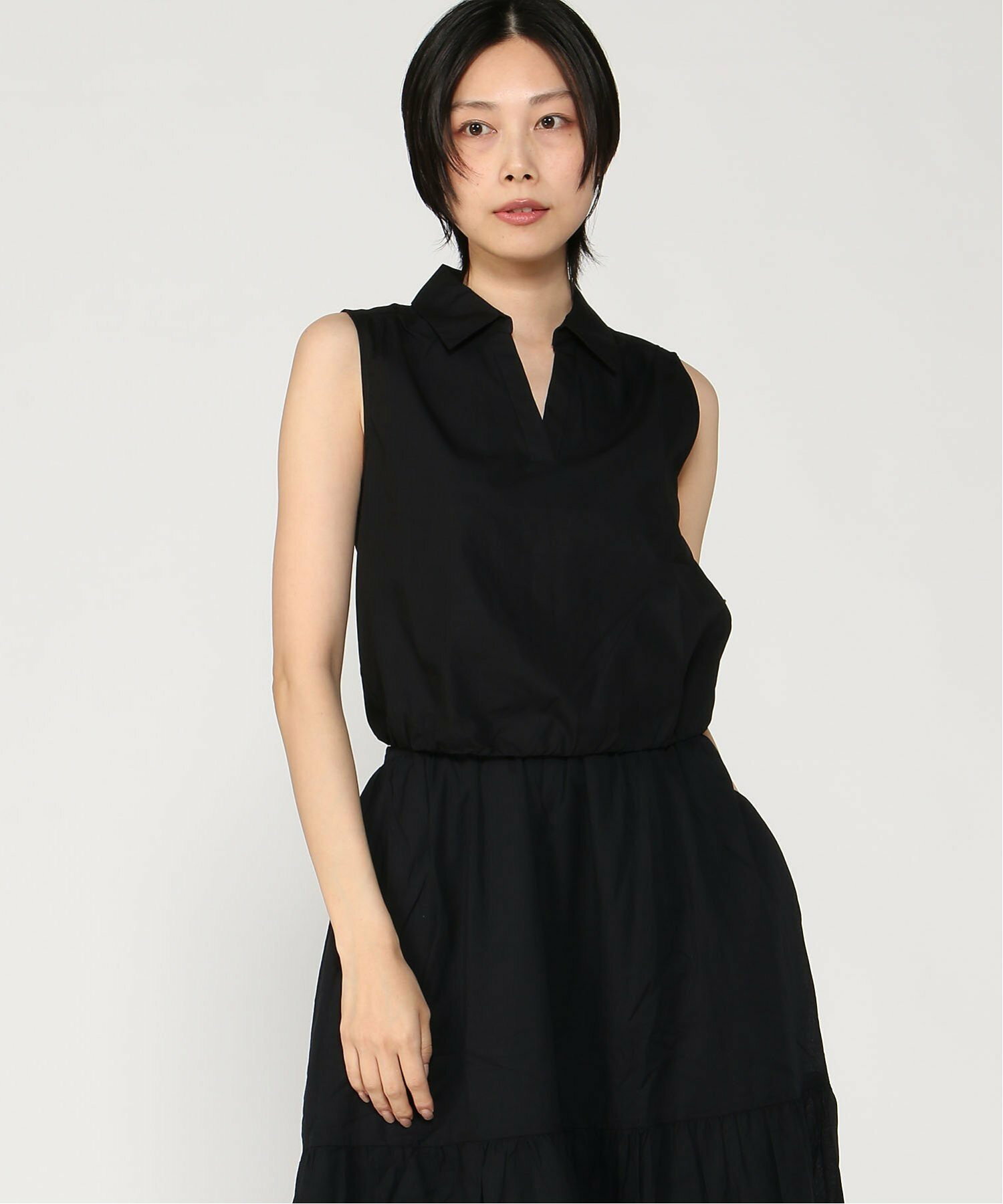 ZARA コントラストデザインポプリントップス