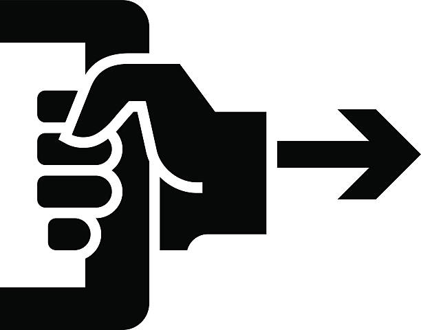 ドアノブのシルエット：イラスト無料