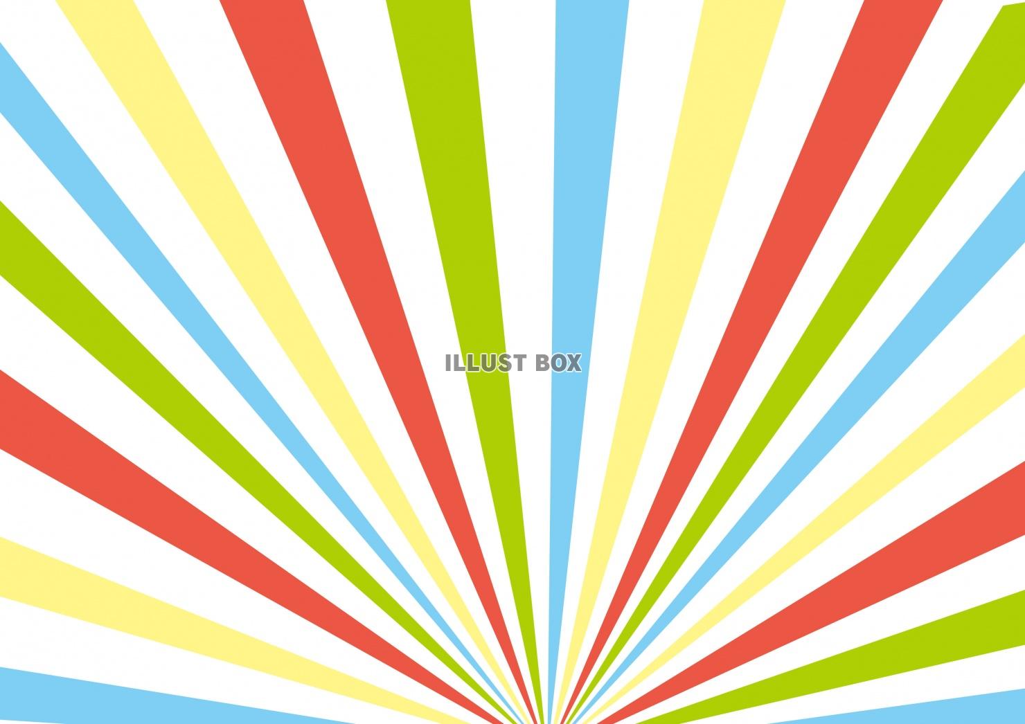 赤白 紅白 放射状模様のチラシ背景イラストのフリー素材イラストイメージ