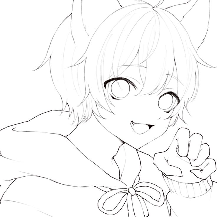 オタク子ちゃんフリーアイコン 水色 ピンク 白 です! 他の色・塗り絵用線画は