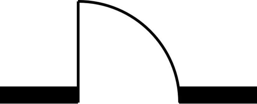 引き違い戸建具 扉 CADで使える建築図面記号
